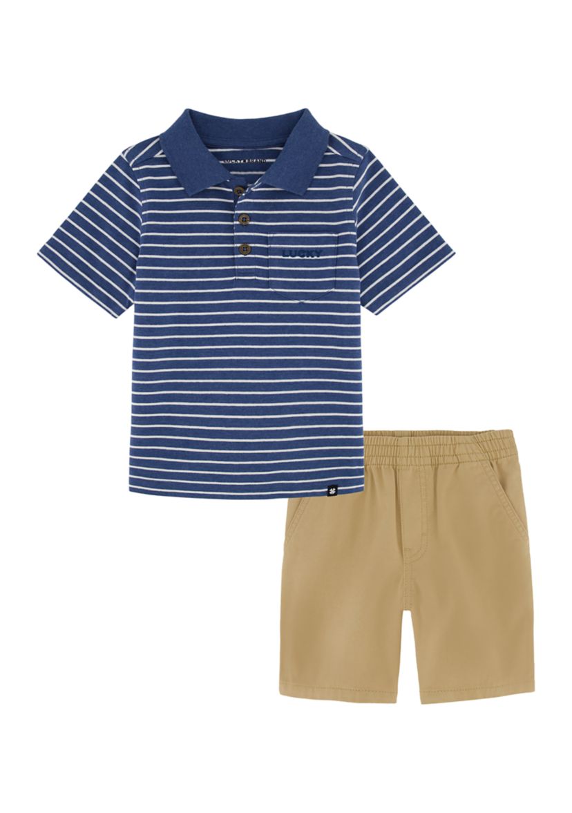 Boys 4-7 Polo Shirt and Shorts Set