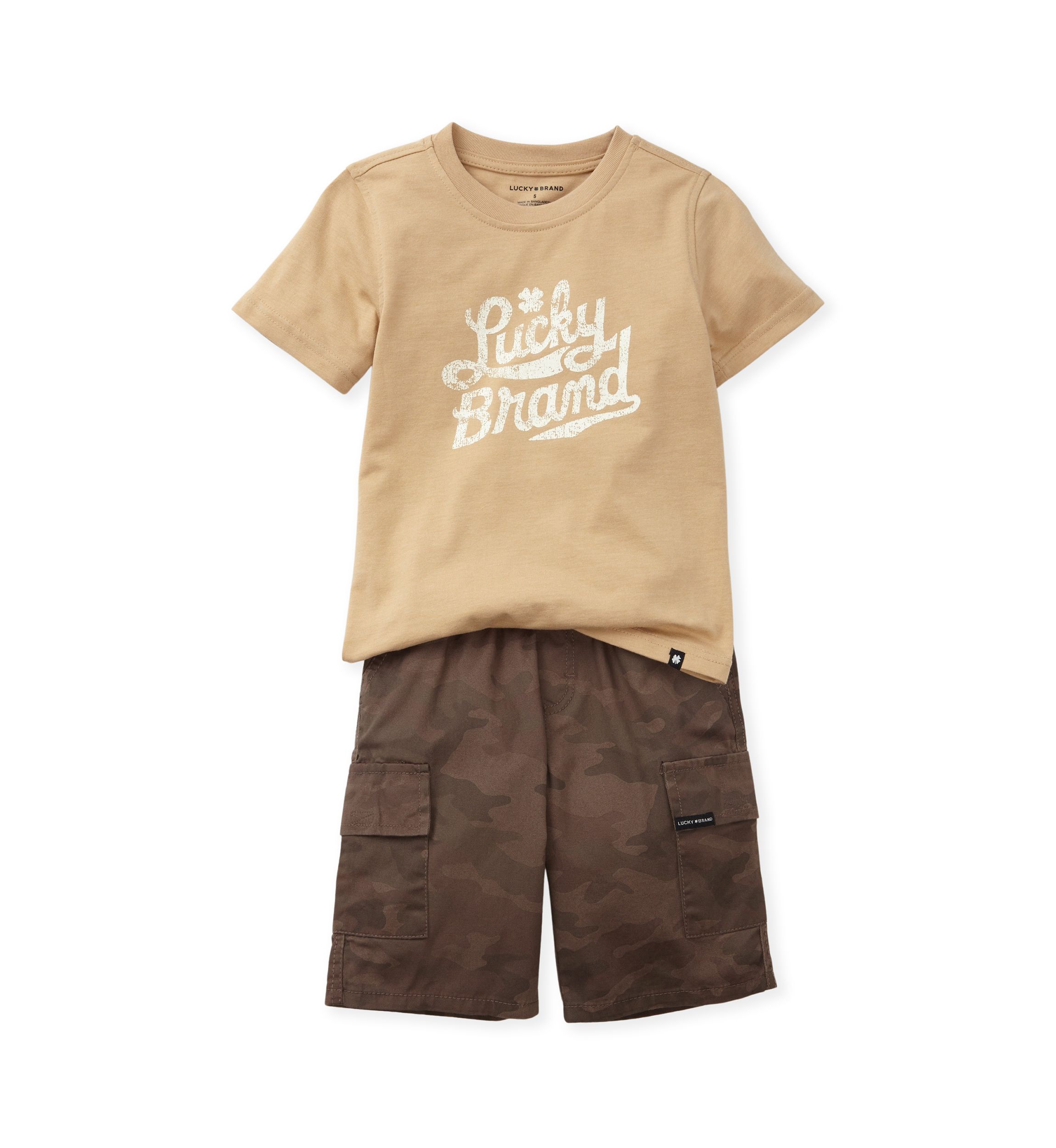 Boys 4-7 T-Shirt and Cargo Twill Short Set 