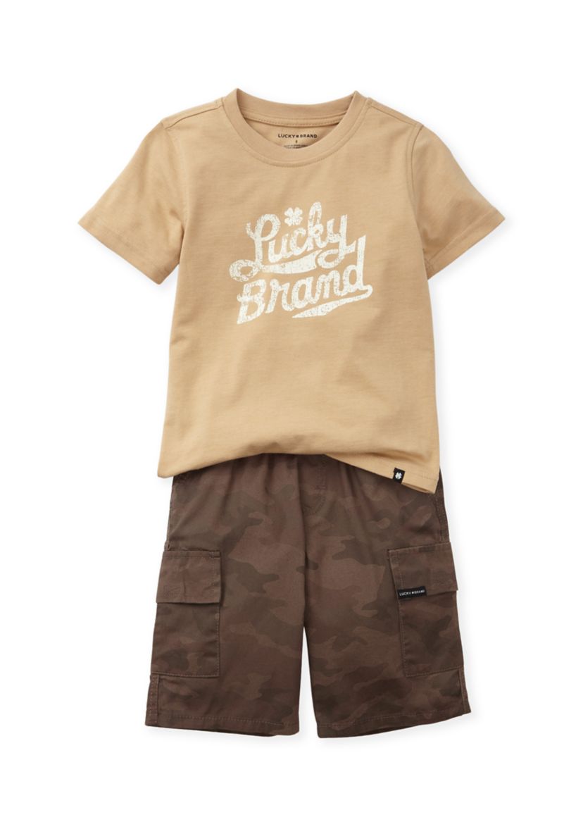 Boys 4-7 T-Shirt and Cargo Twill Short Set 
