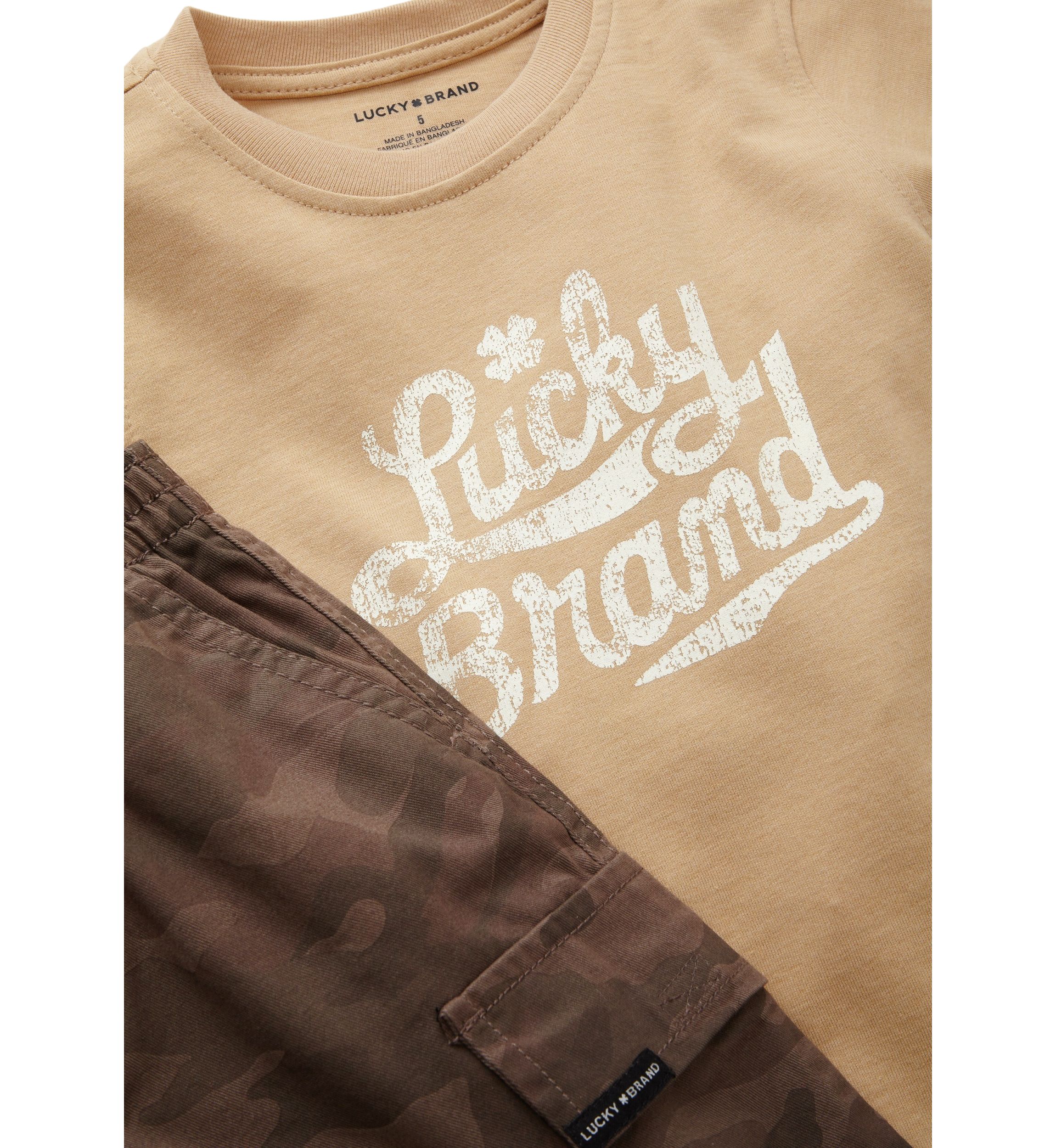 Boys 4-7 T-Shirt and Cargo Twill Short Set 