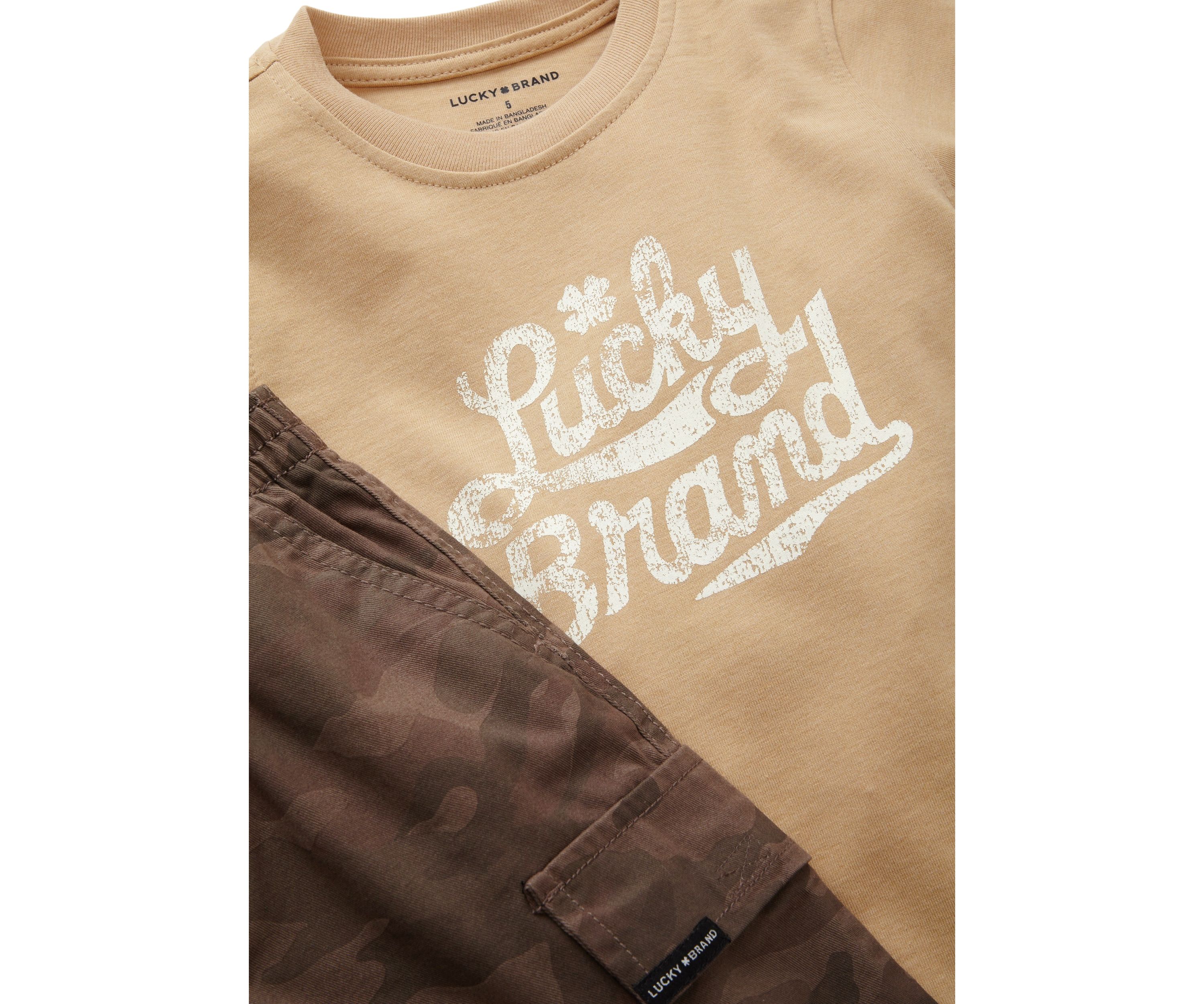 Boys 4-7 T-Shirt and Cargo Twill Short Set 