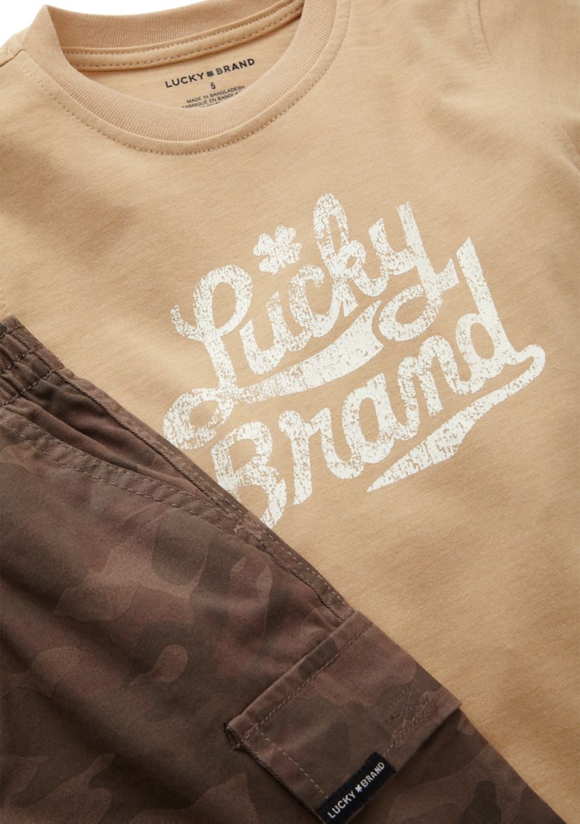 Boys 4-7 T-Shirt and Cargo Twill Short Set 