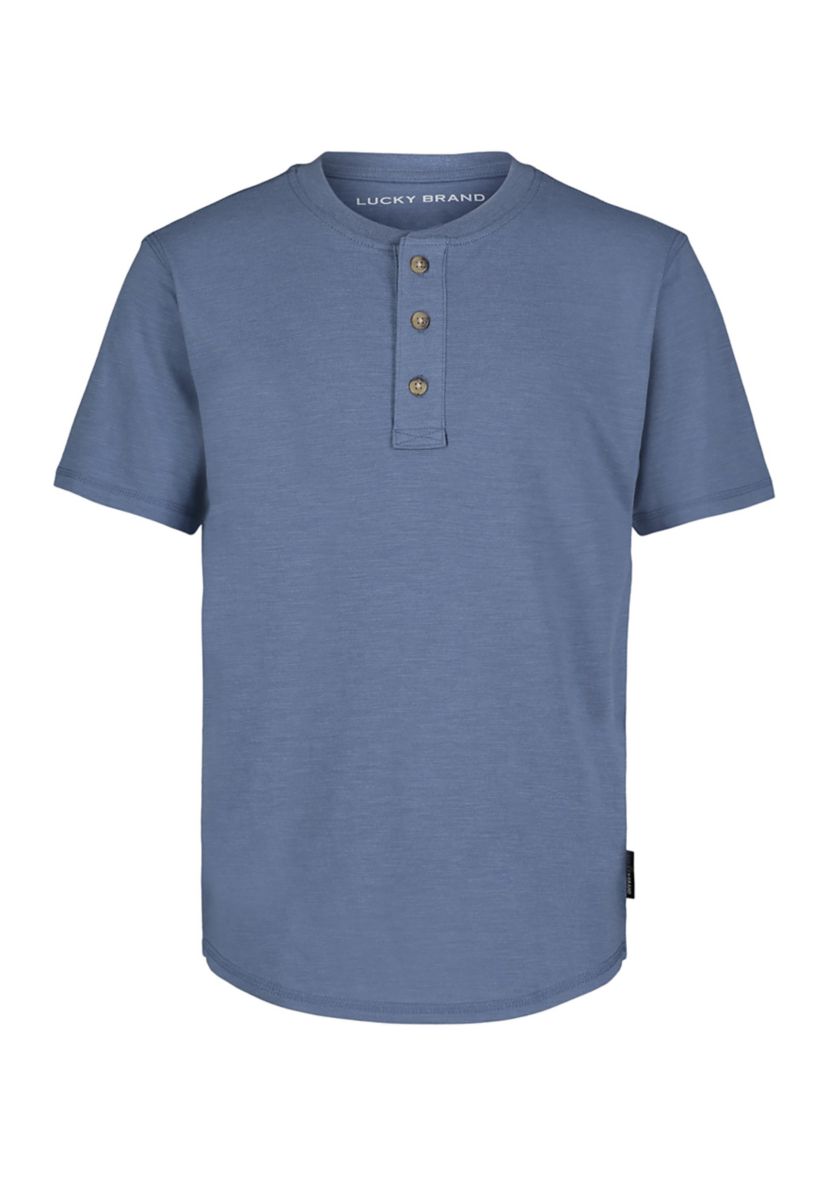 Boys 8-20 Short Sleeve Henley T-Shirt