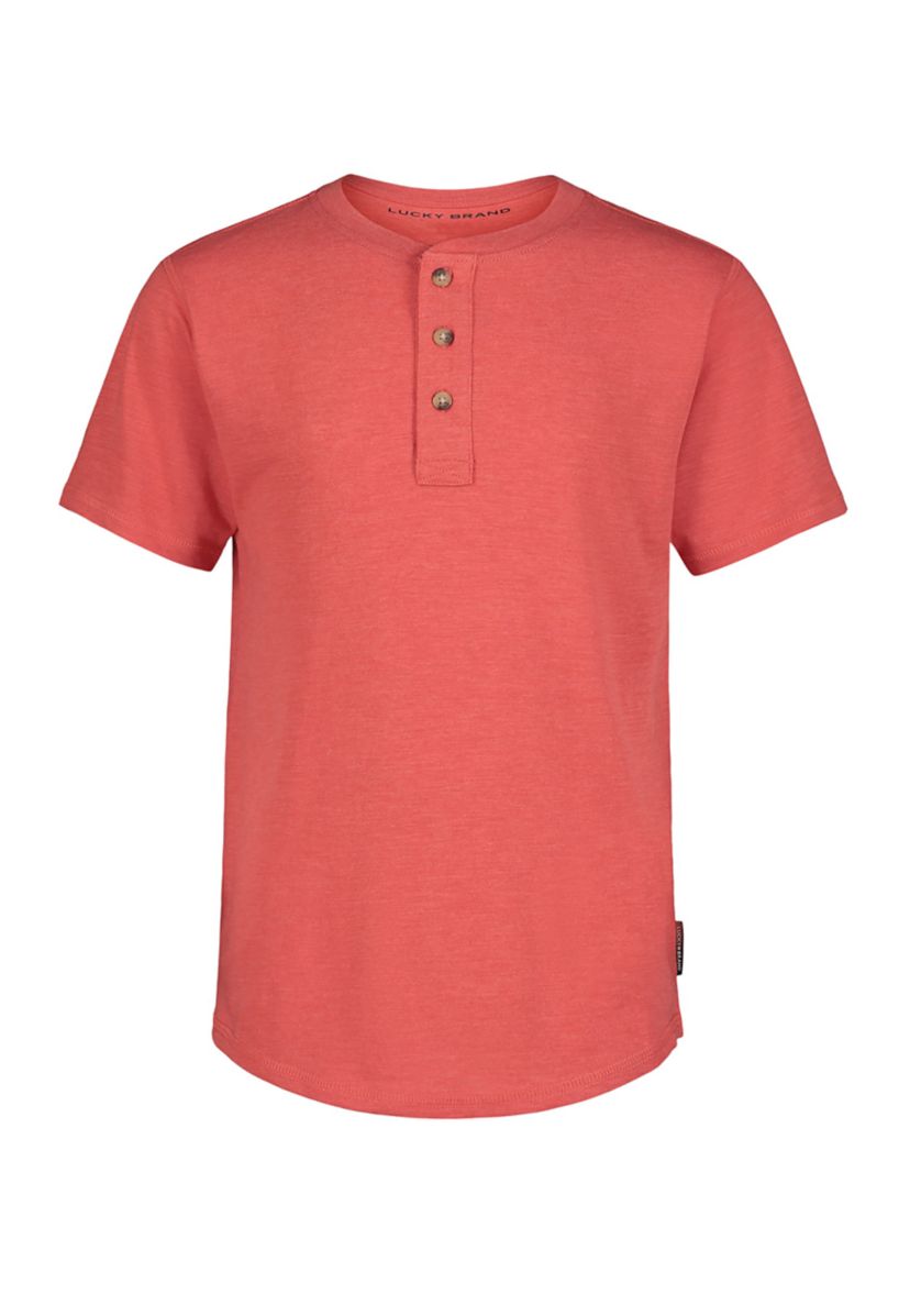 Boys 8-20 Short Sleeve Henley T-Shirt