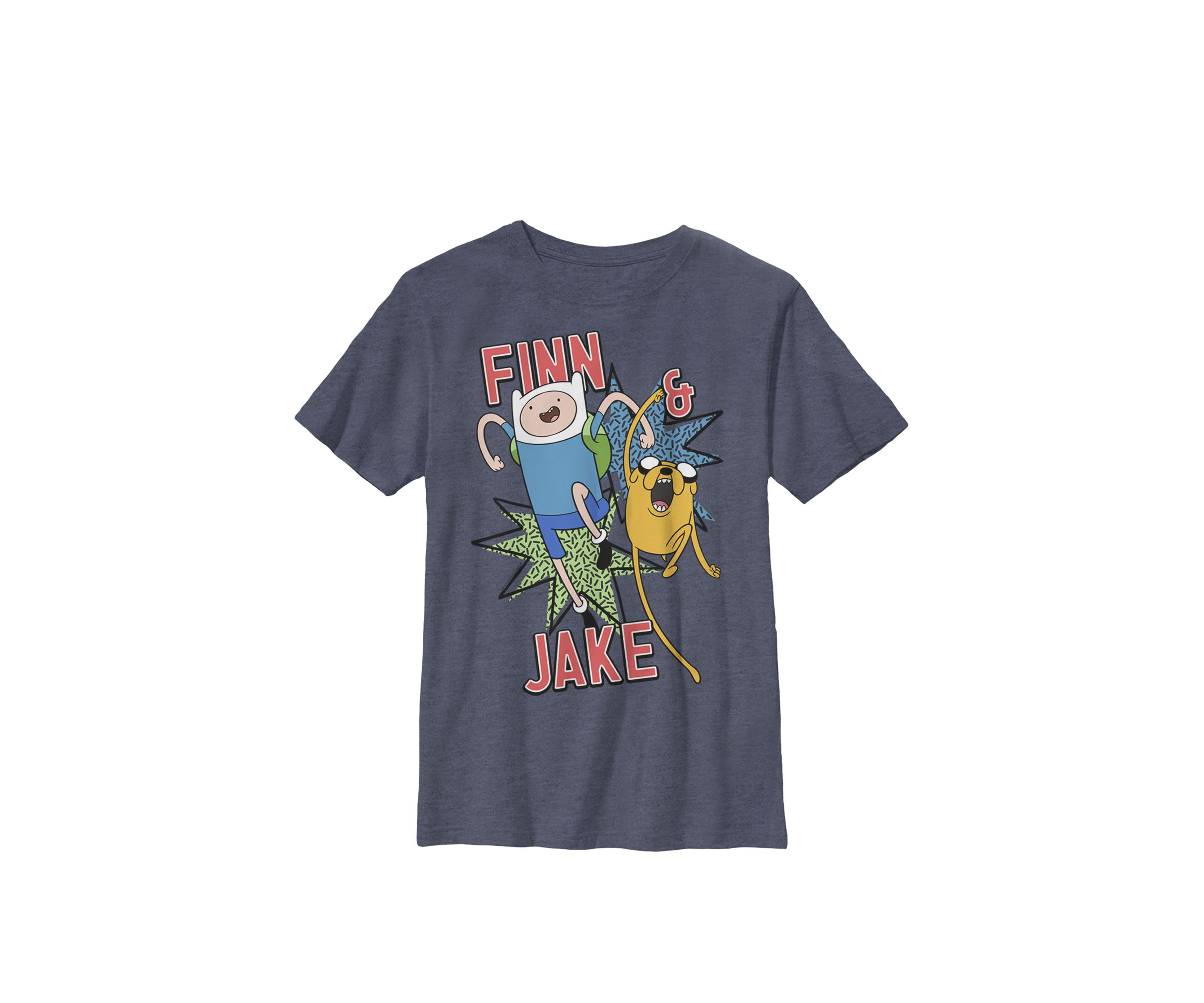 Adventure Time Finn & Jake Kapows Crew Graphic T-Shirt 