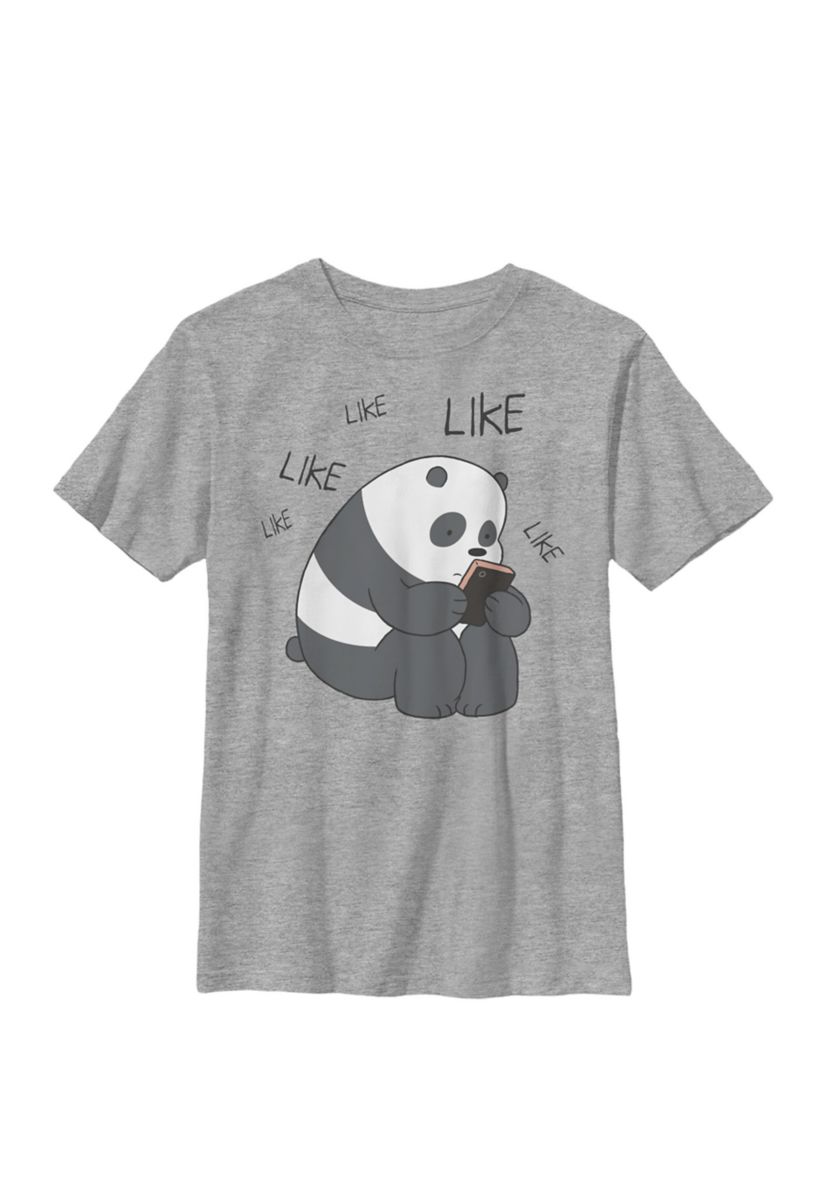 We Bare Bears Like Like Like Texting Crew Graphic T-Shirt