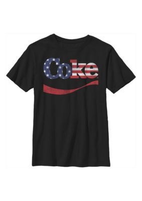 Coca-Cola Kids Spangled Coke Graphic T-Shirt, Black -  0195273457313