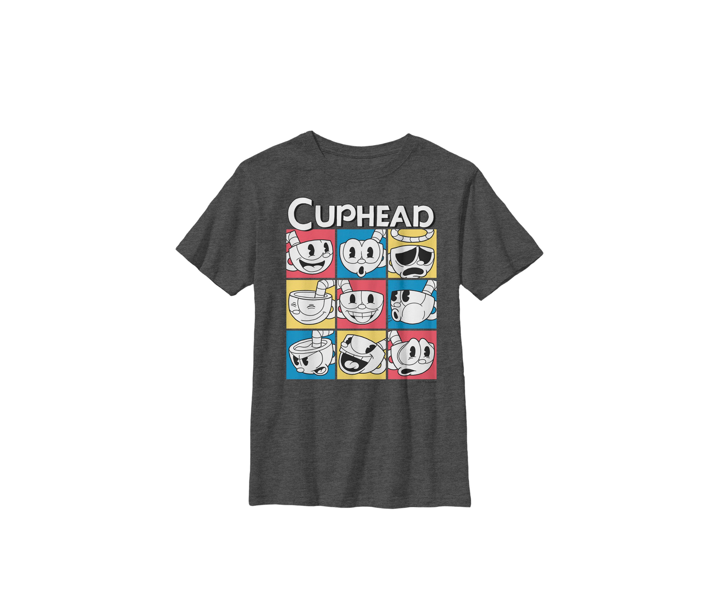  Nine Squares of Different Emotions Crew Graphic T-Shirt