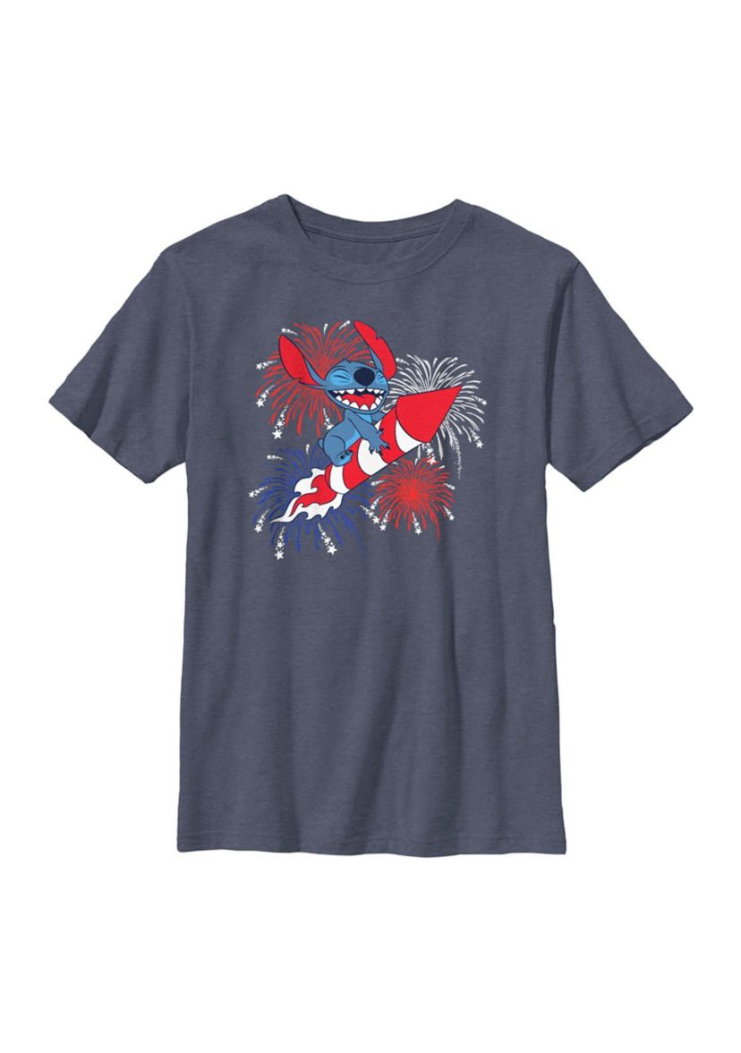 Stitch Fireworks Graphic T-Shirt