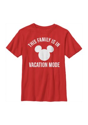 Disney Boys 4-7 Vacation Mode Graphic T-Shirt, Red, Large