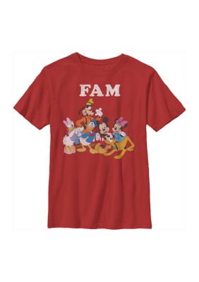 Disney Boys 4-7 Fam Graphic T-Shirt, Red, Large