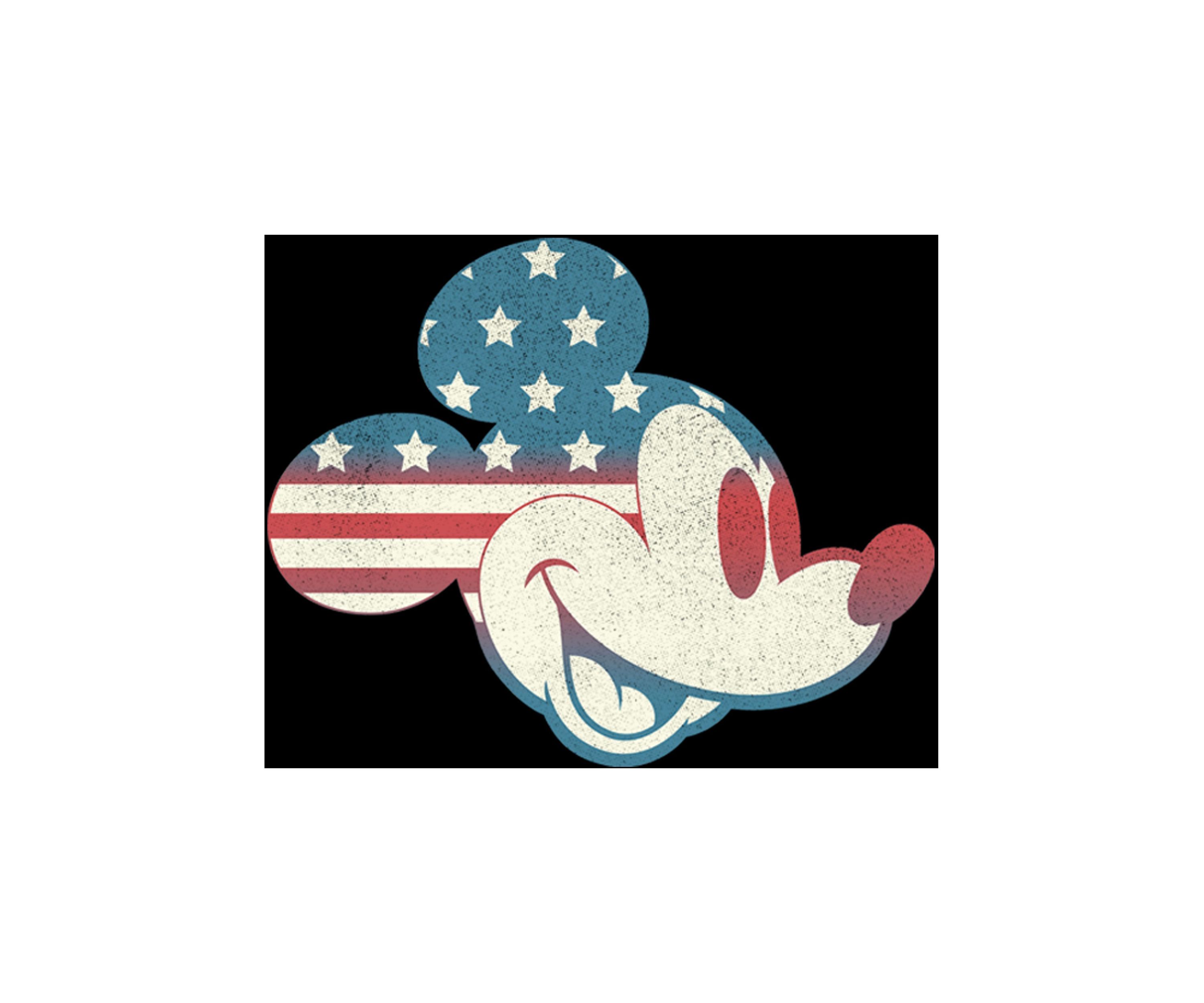 Mickey Americana Flag Fill Graphic T-Shirt