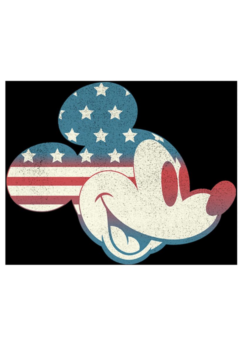 Mickey Americana Flag Fill Graphic T-Shirt
