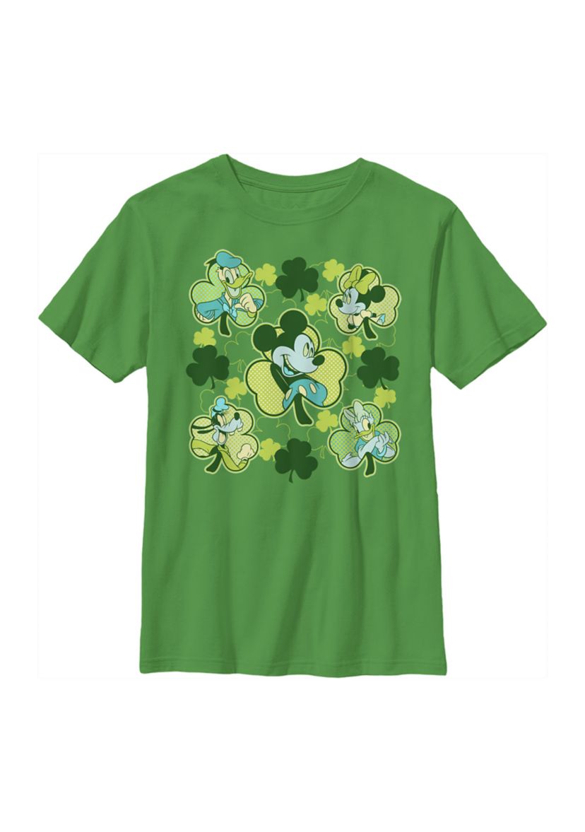 Boys 4-7  Mickey Friends Clovers Graphic T-Shirt