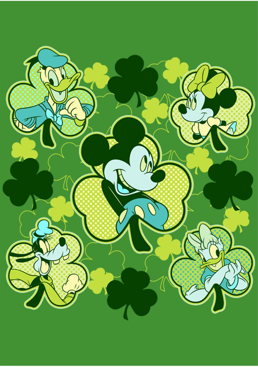 Boys 4-7  Mickey Friends Clovers Graphic T-Shirt
