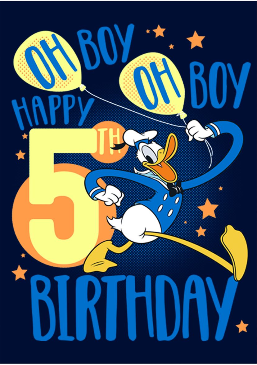 Boys 4-7 Donalds 5th Bday Graphic T-Shirt