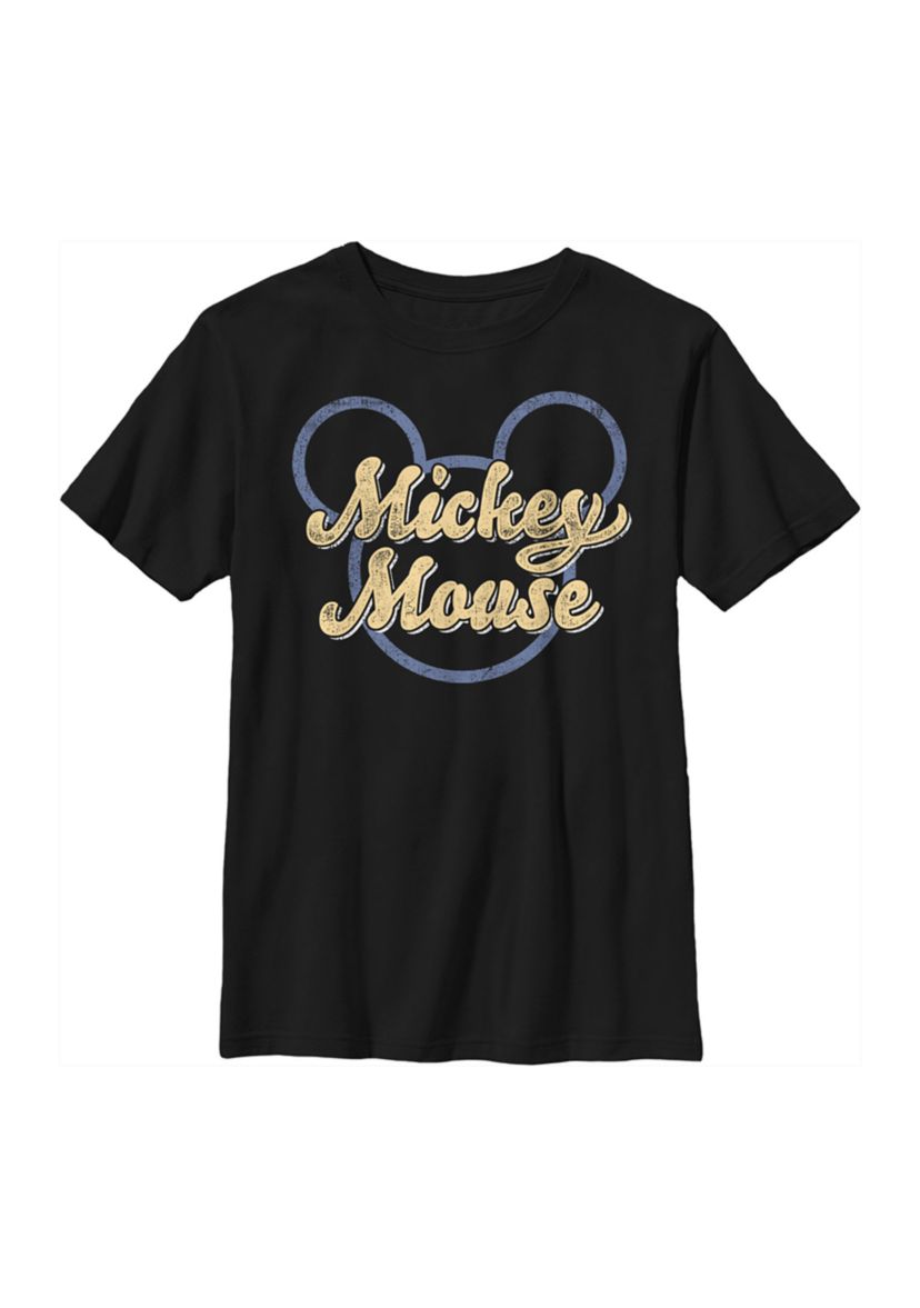 Boys 4-7 Mickey Script Graphic T-Shirt