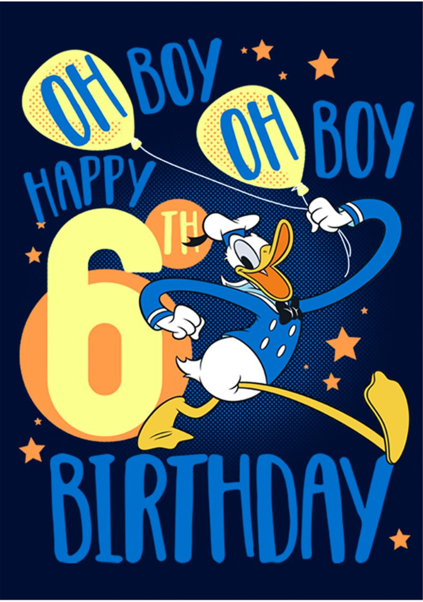 Boys 4-7 Donalds 6th Bday Graphic T-Shirt