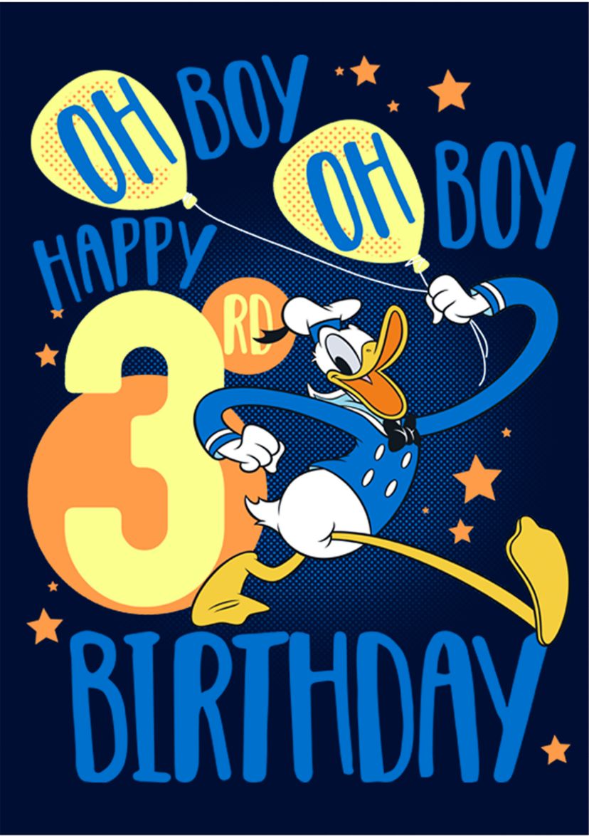 Boys 4-7 Donalds 3rd Bday Graphic T-Shirt