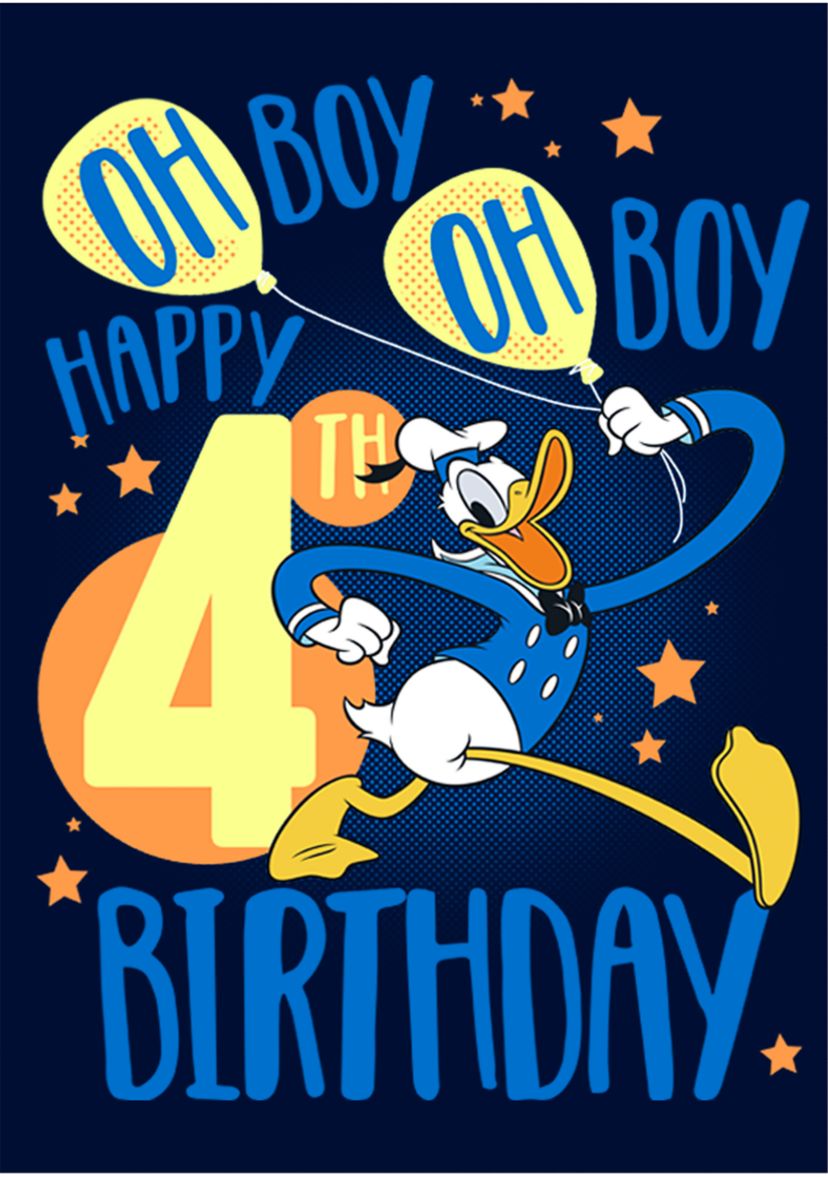 Boys 4-7 Donalds 4th Bday Graphic T-Shirt