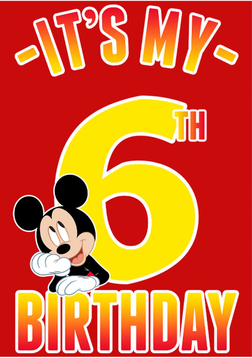 Boys 4-7 Hiya Pal 6th Birthday Graphic T-Shirt