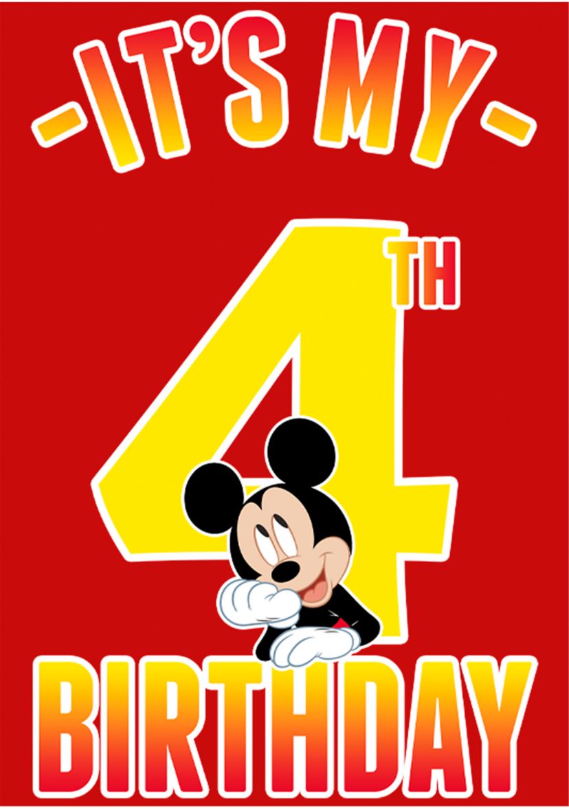 Boys 4-7 Hiya Pal 4th Birthday Graphic T-Shirt