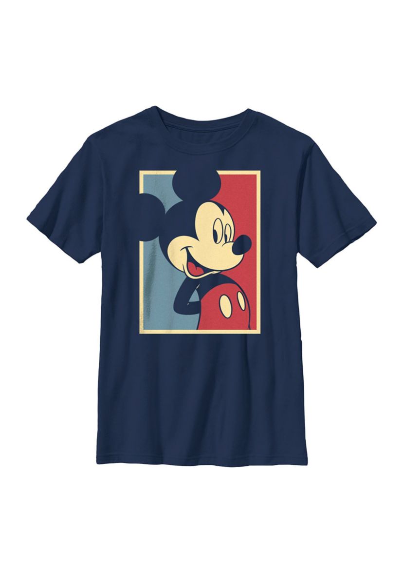 Mickey Red And Blue Graphic T-Shirt