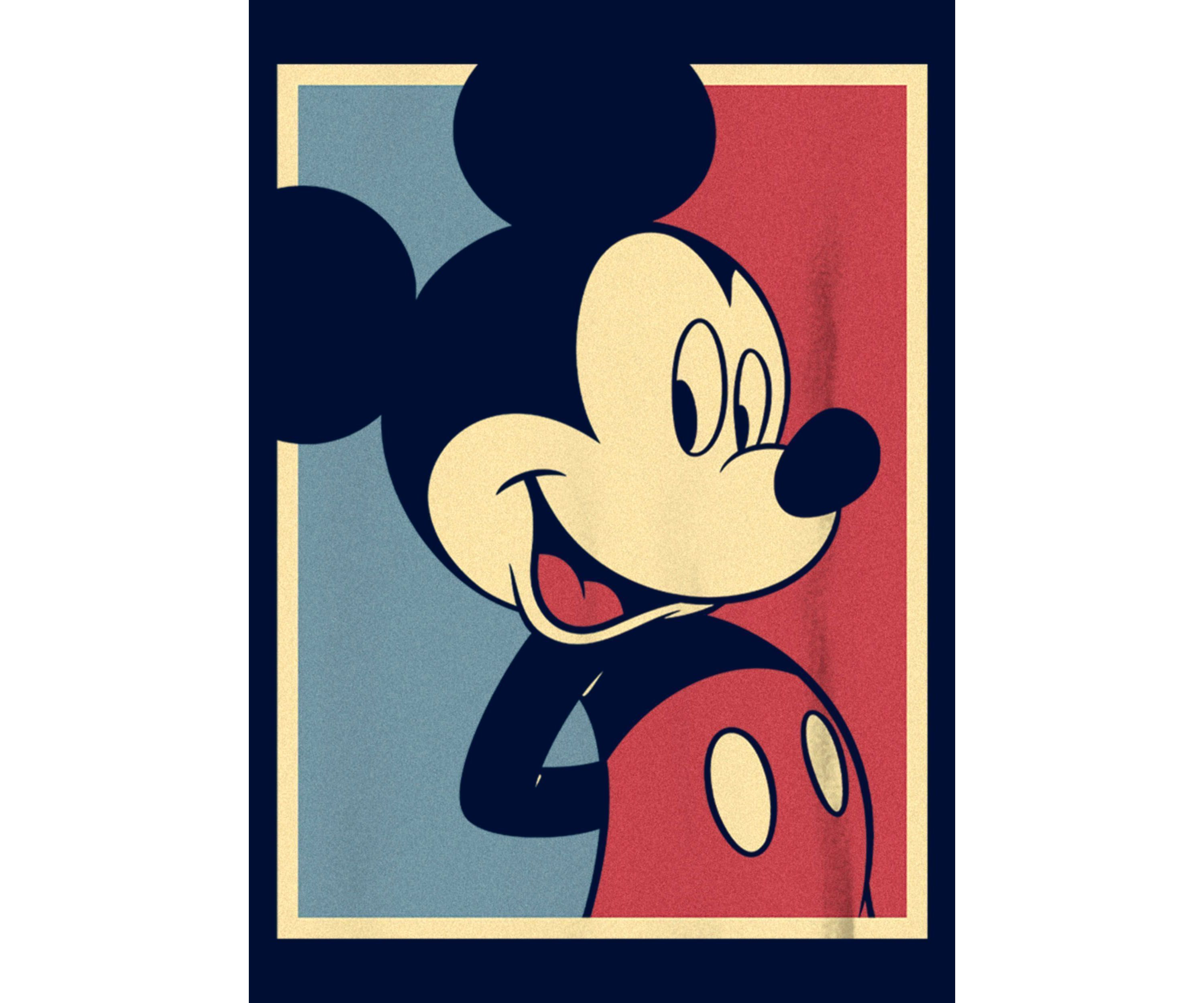 Mickey Red And Blue Graphic T-Shirt
