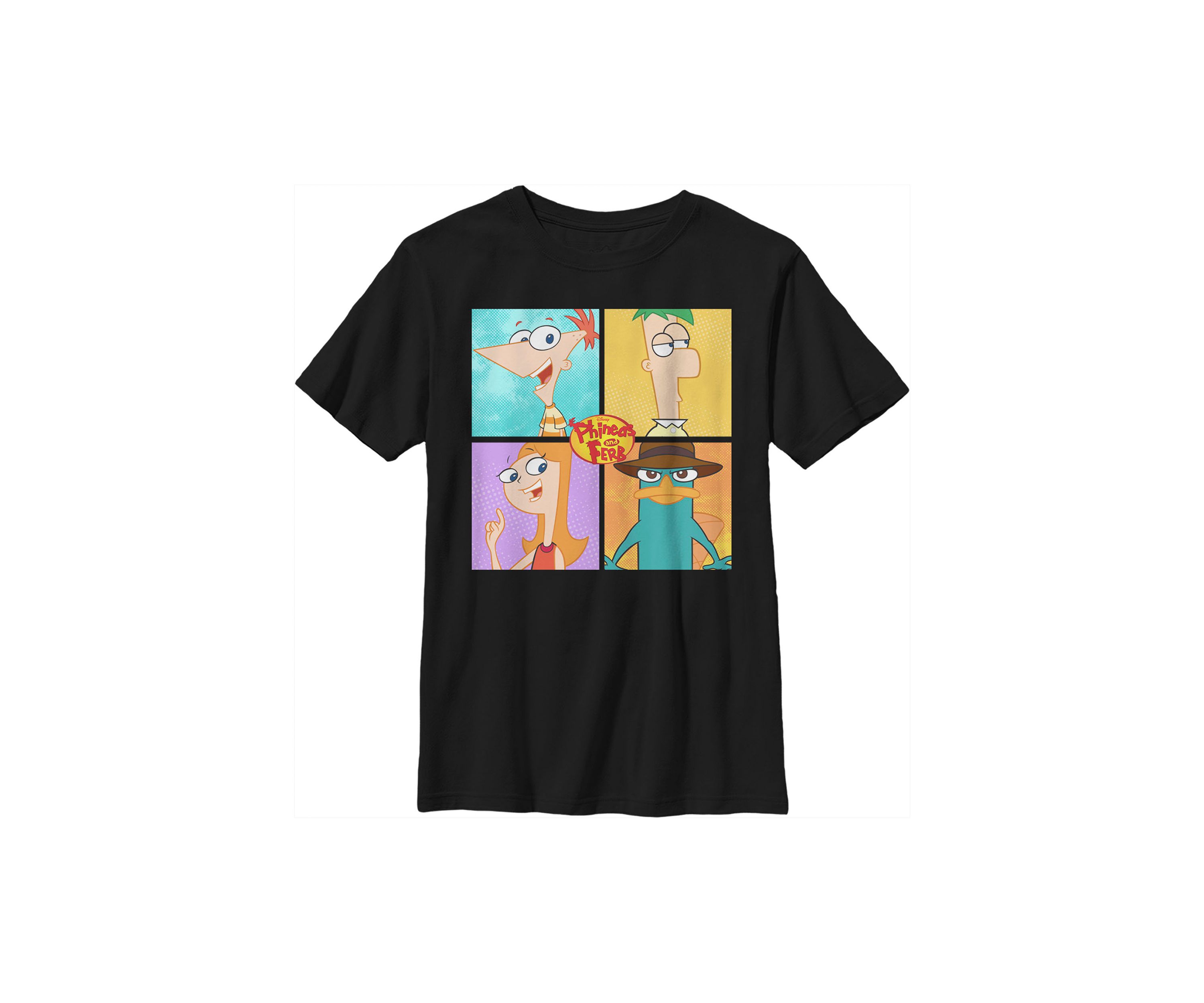 Boys 4-7 Phineas and Ferb 4 Character Boxup Top