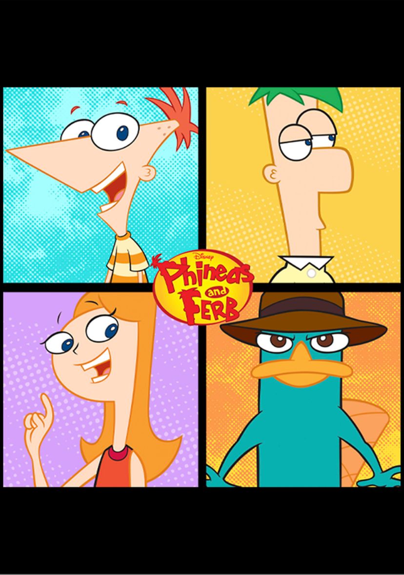 Boys 4-7 Phineas and Ferb 4 Character Boxup Top