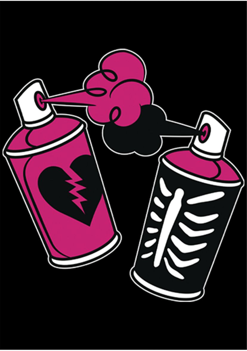 Boys 4-7  Spray Cans Graphic T-Shirt