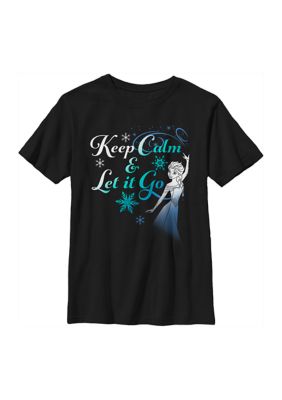 Disney Frozen Boys 4-7 Frozen Let it Go Now Top, Black, X-Large