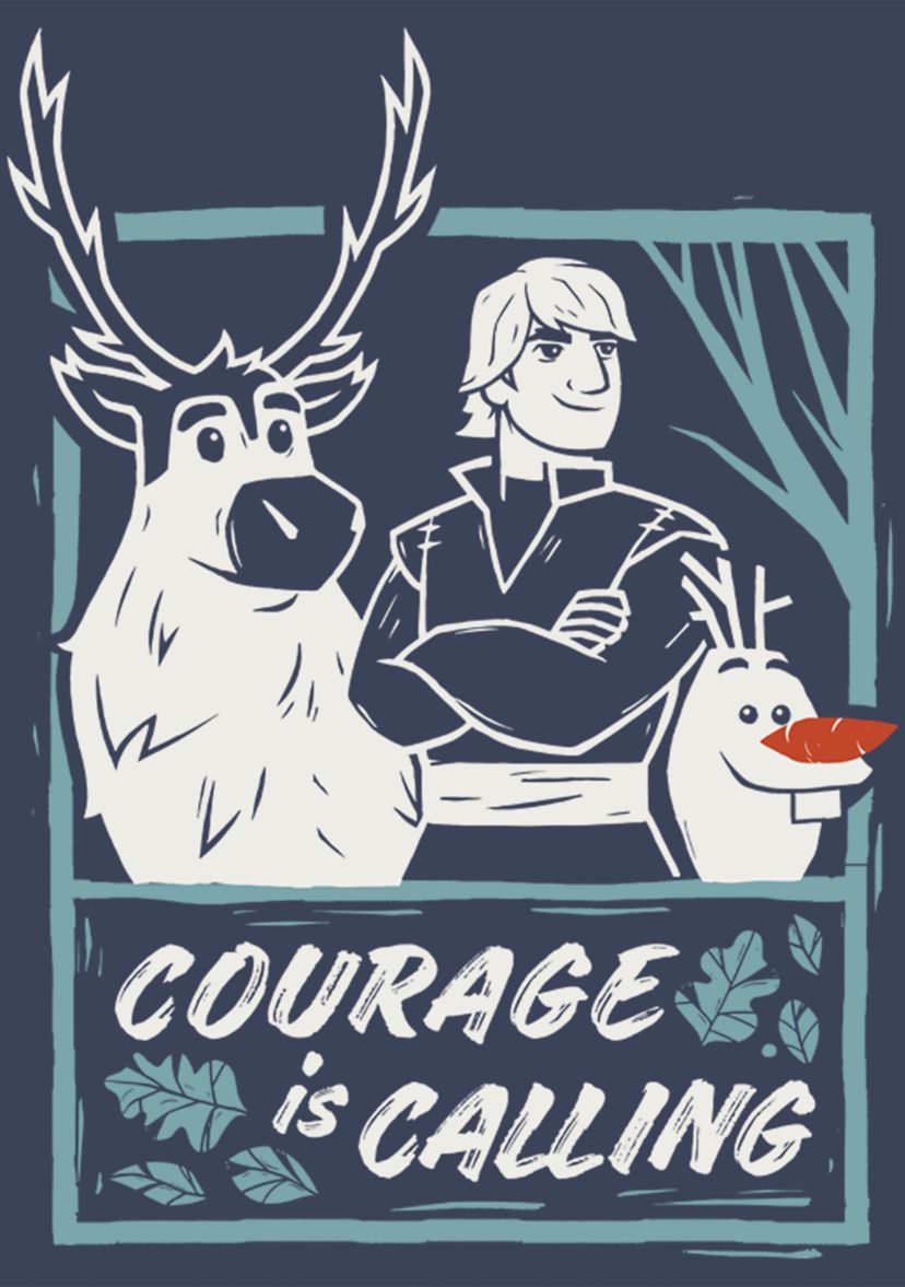 Boys 4-7 Frozen Courage Calls Graphic T-Shirt
