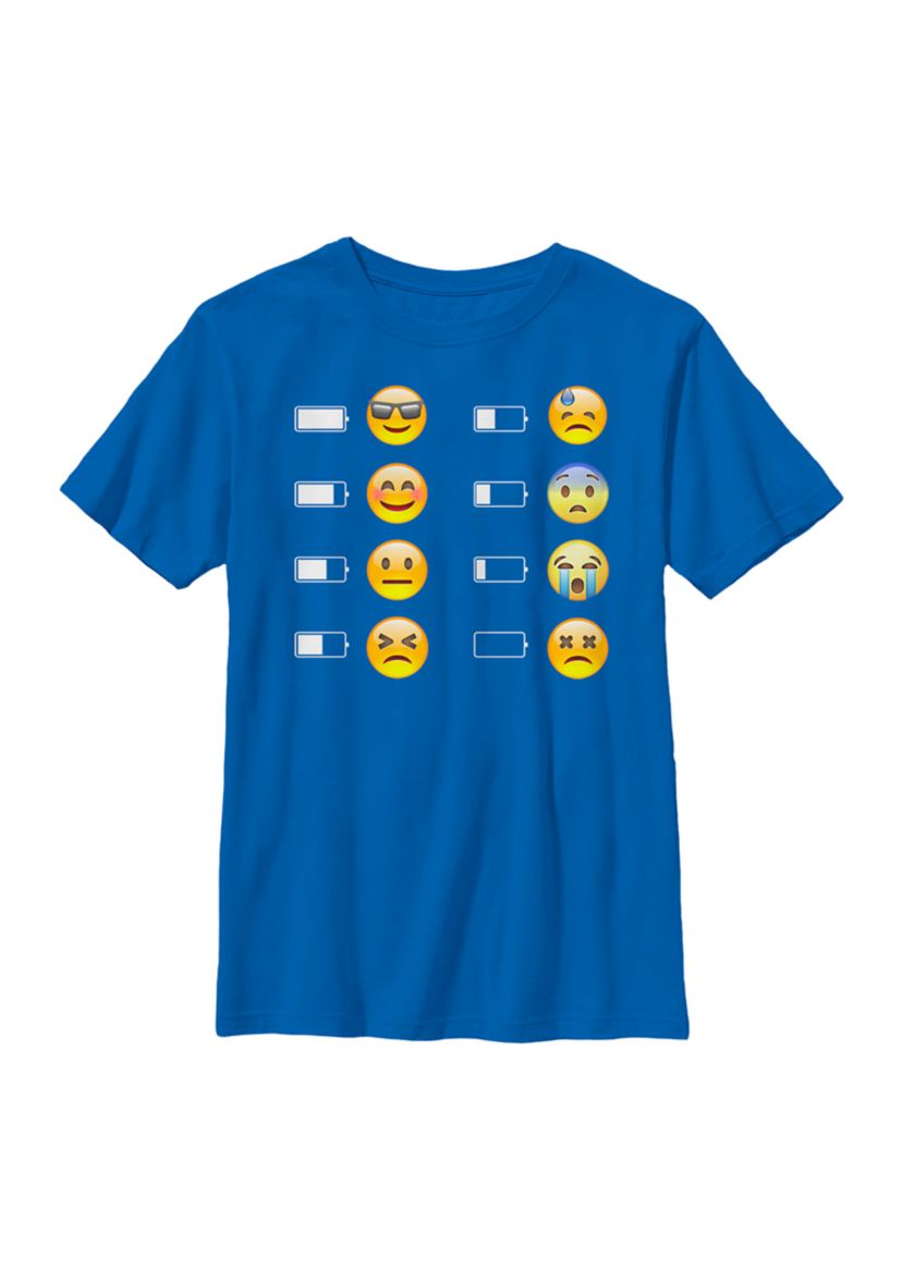 Boys 4-7 Battery Emojis T-Shirt