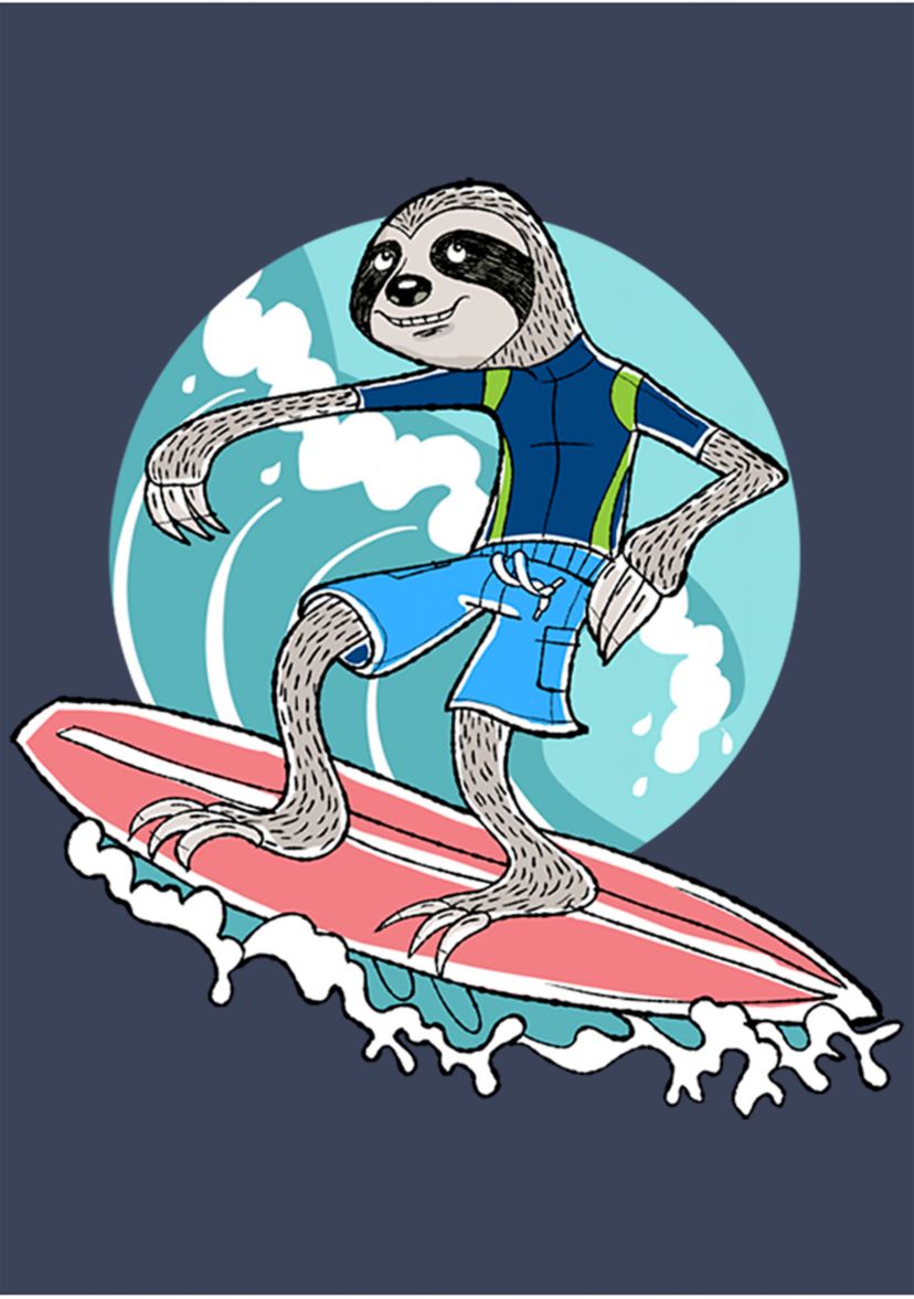 Boys 4-7 Sloth Surfer T-Shirt