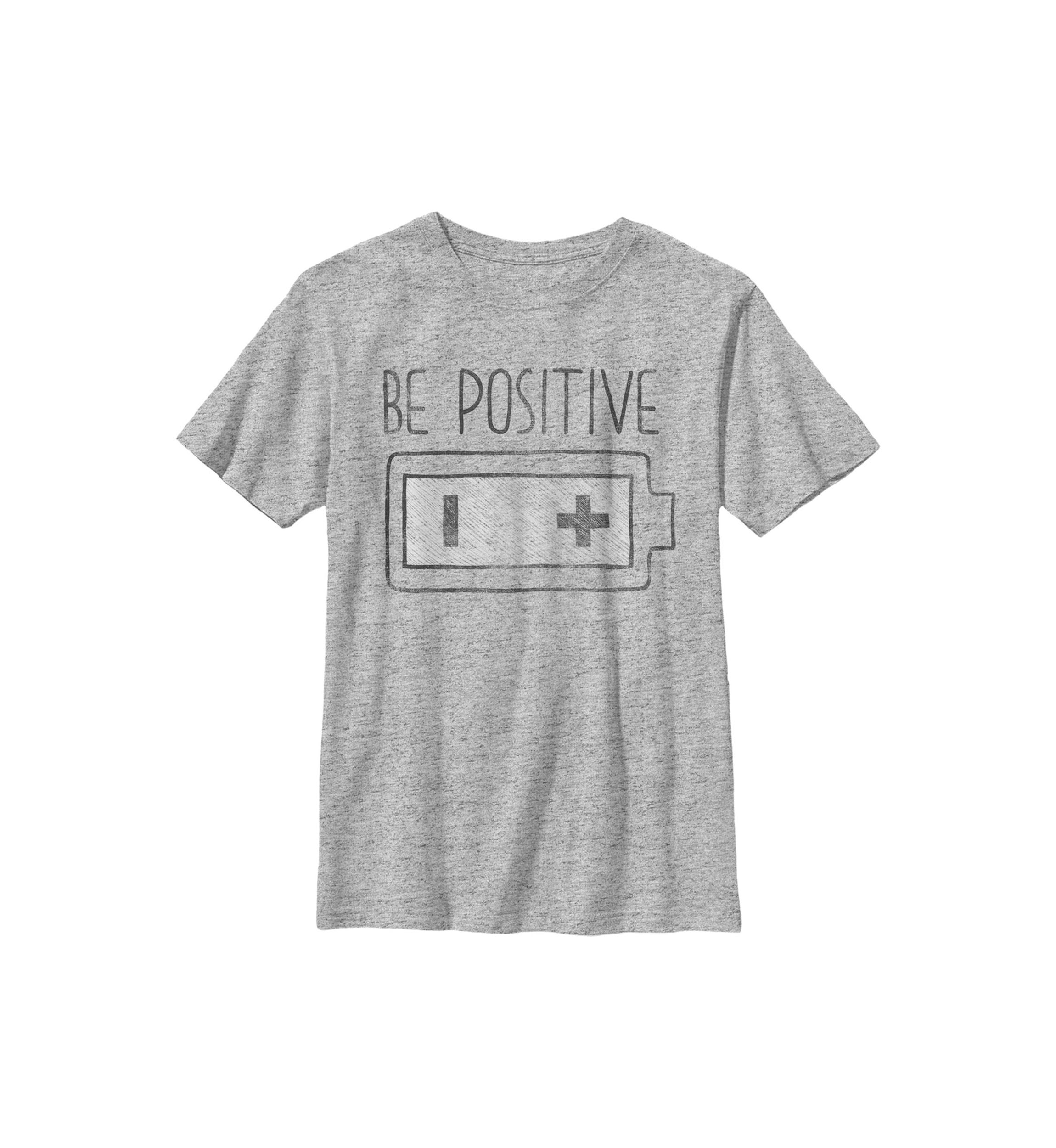 Boys 4-7 Be Positive White T-Shirt
