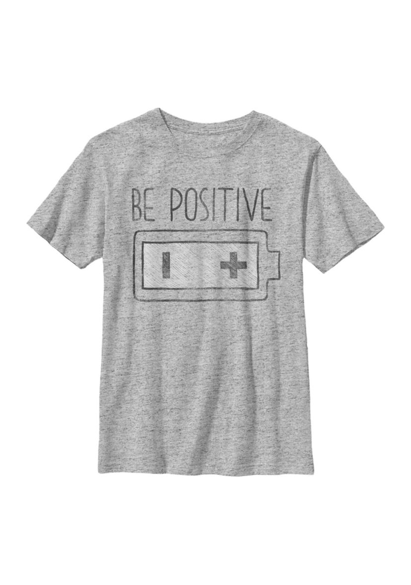 Boys 4-7 Be Positive White T-Shirt