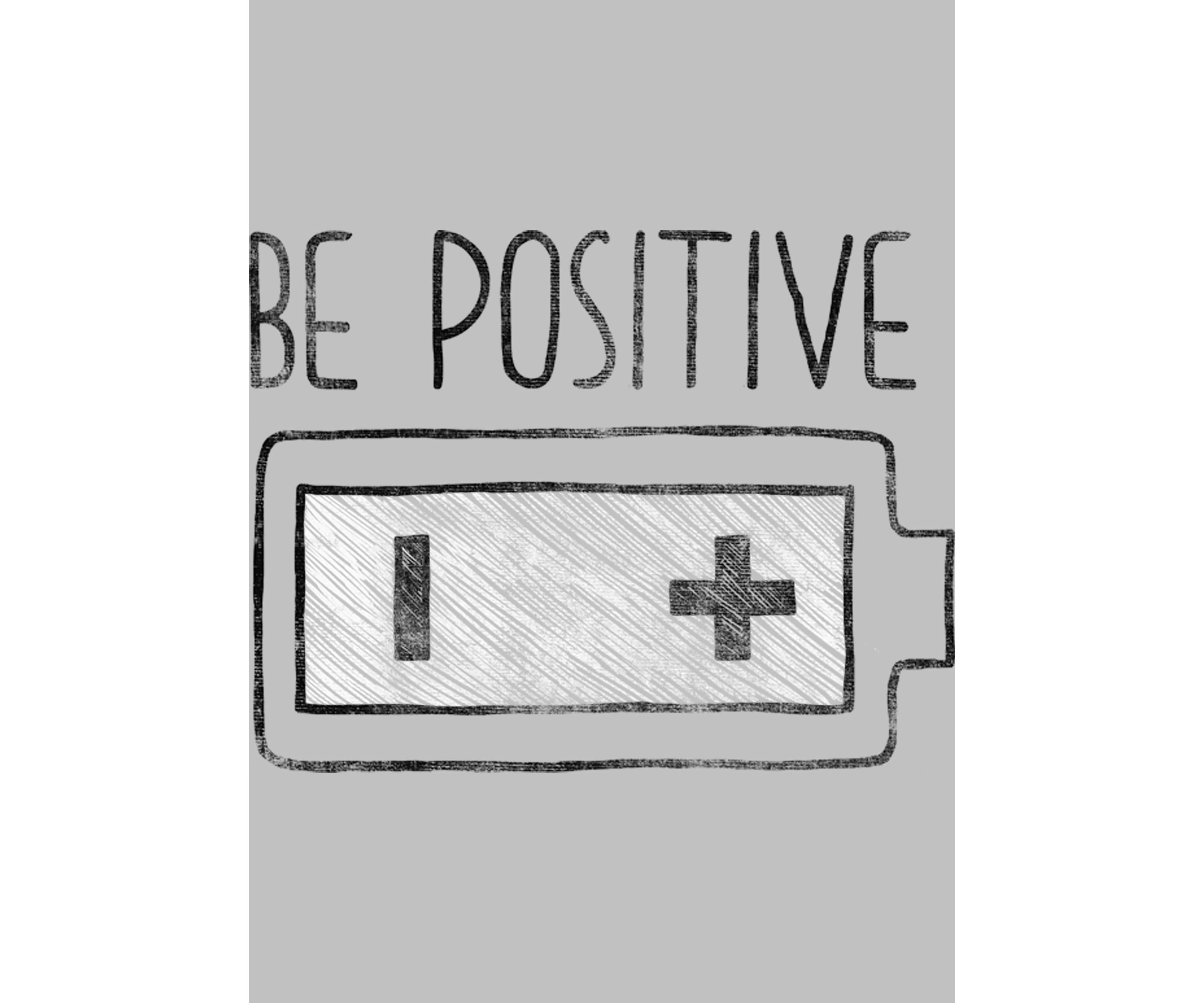 Boys 4-7 Be Positive White T-Shirt