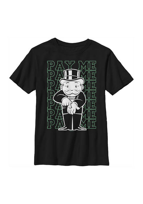 Monopoly Boys 4-7 Pay Me Graphic T-Shirt