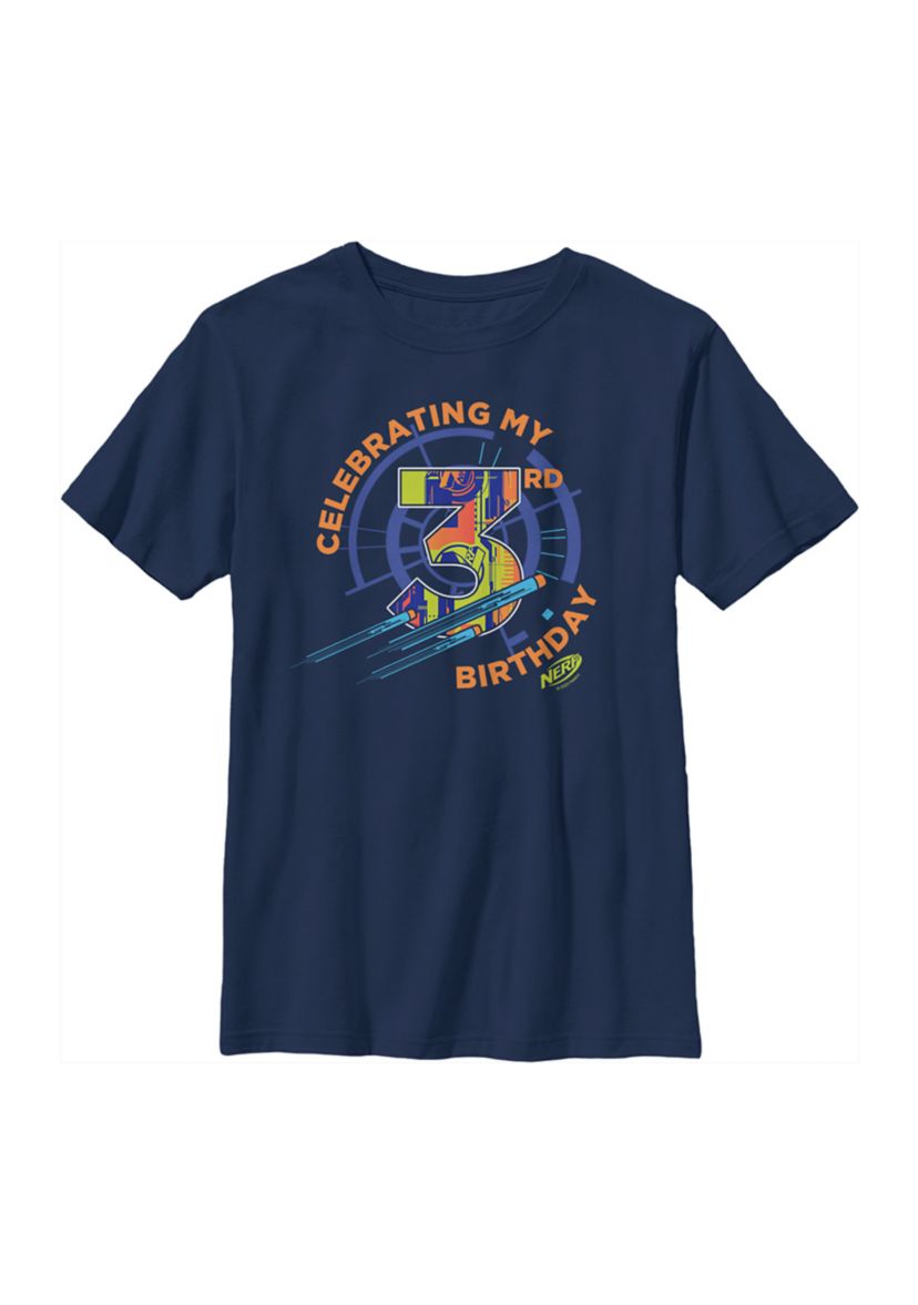 Boys 4-7  CELEBRATING MY 3RD BIRTHDAY Graphic T-Shirt