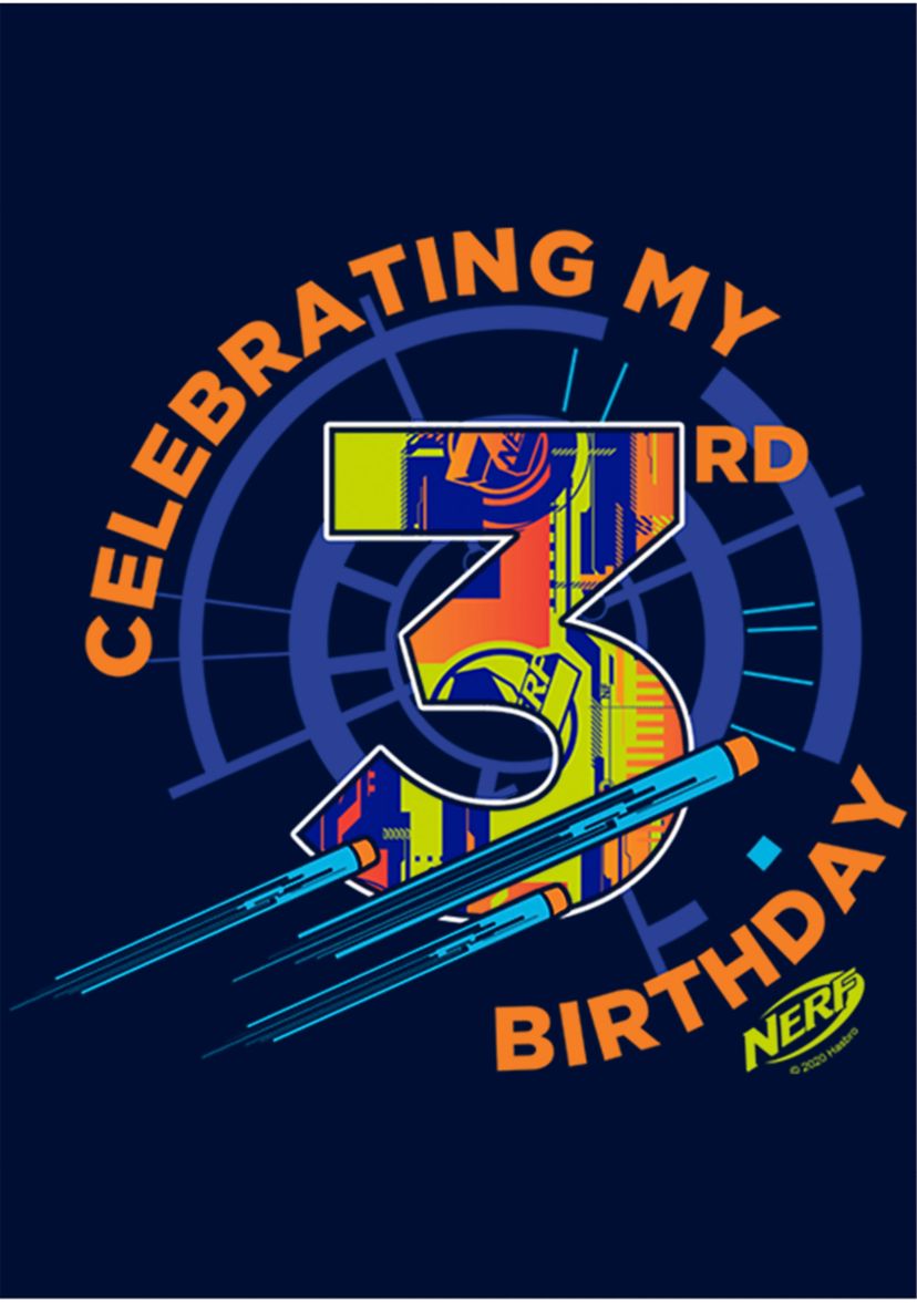 Boys 4-7  CELEBRATING MY 3RD BIRTHDAY Graphic T-Shirt