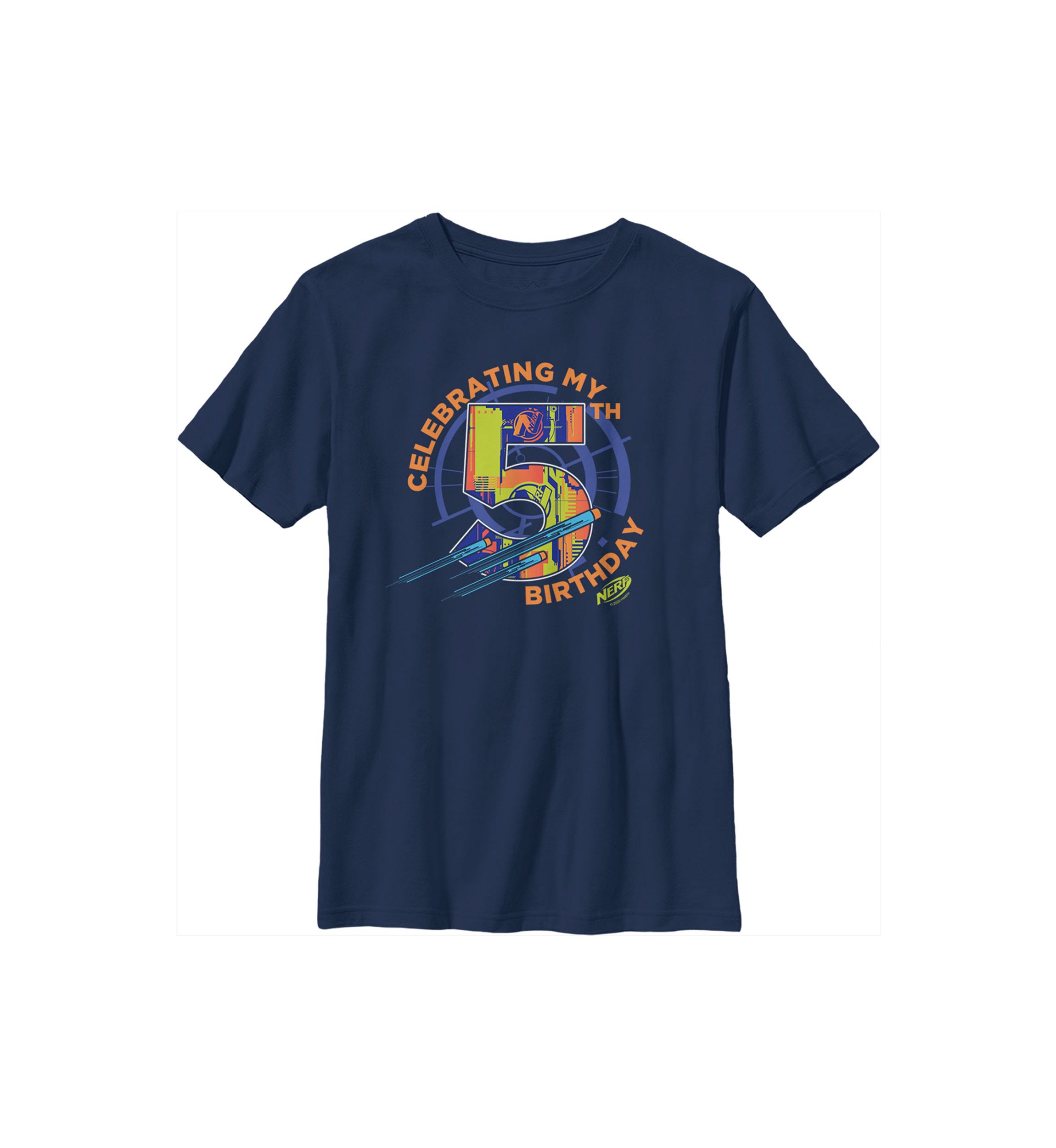 Boys 4-7  CELEBRATING MY 5TH BIRTHDAY Graphic T-Shirt