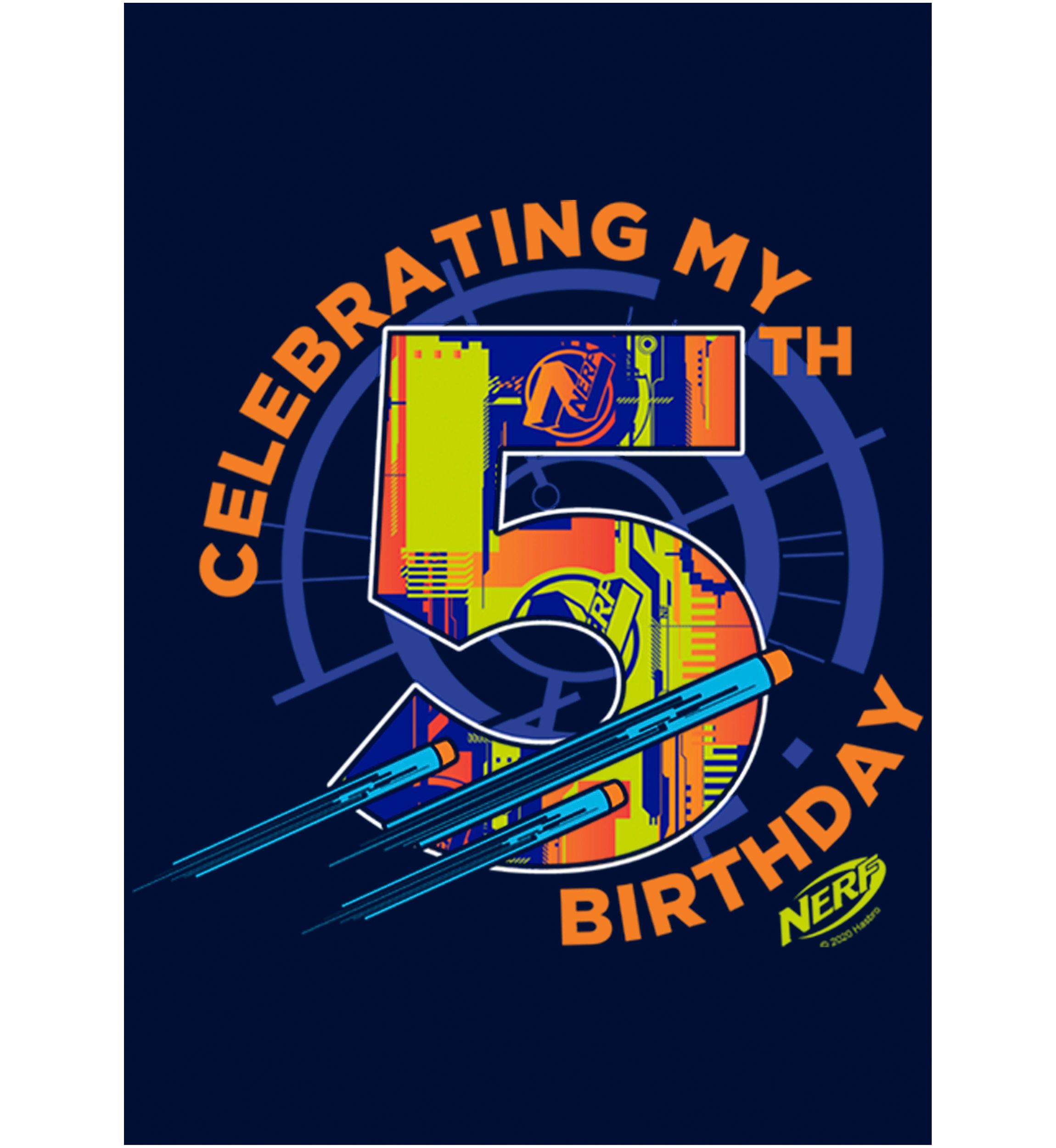 Boys 4-7  CELEBRATING MY 5TH BIRTHDAY Graphic T-Shirt
