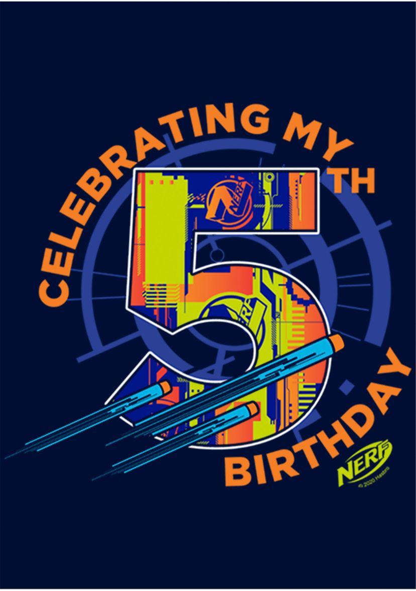 Boys 4-7  CELEBRATING MY 5TH BIRTHDAY Graphic T-Shirt