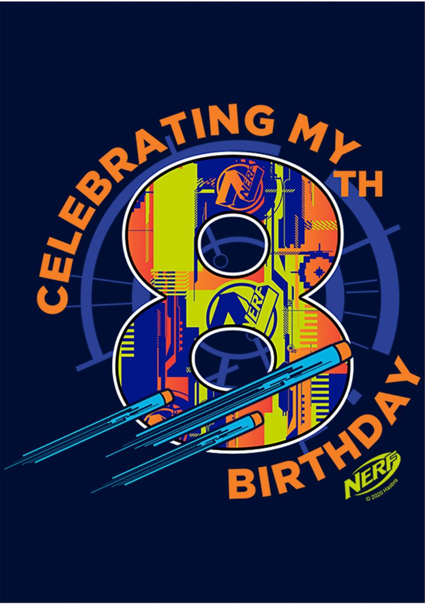 Boys 4-7  Eighth  Birthday Graphic T-Shirt
