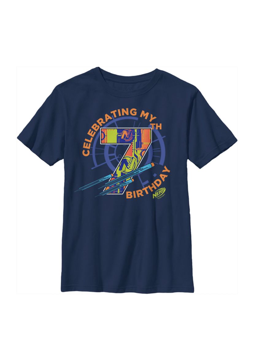 Boys 4-7  Seventh  Birthday Graphic T-Shirt