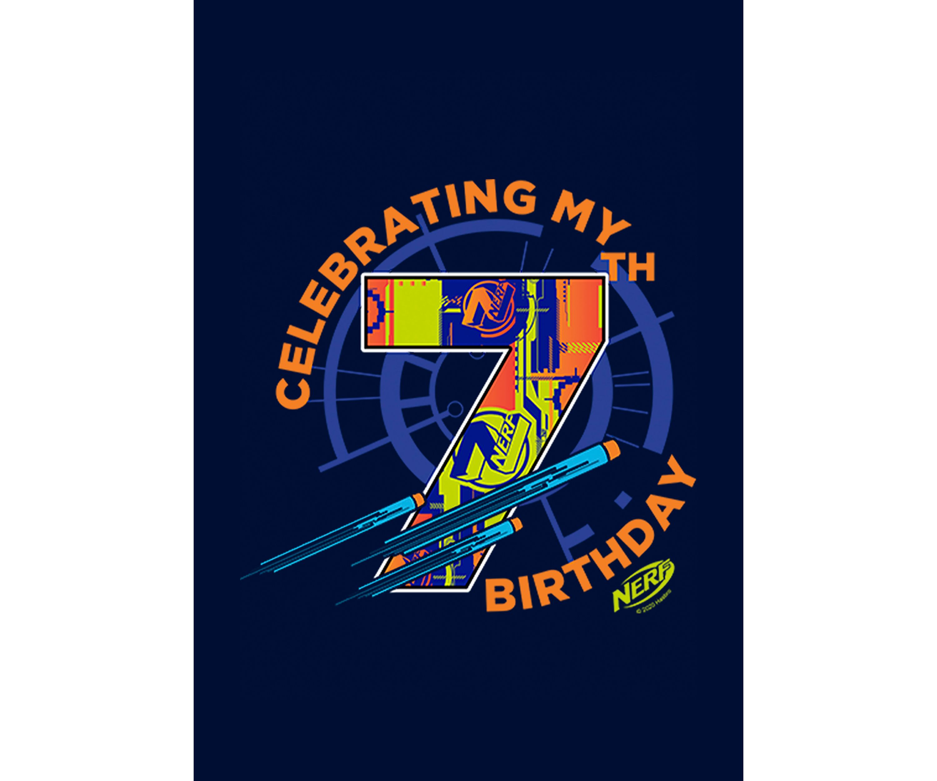 Boys 4-7  Seventh  Birthday Graphic T-Shirt
