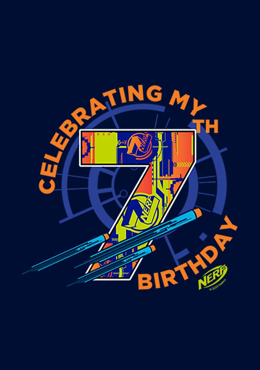 Boys 4-7  Seventh  Birthday Graphic T-Shirt