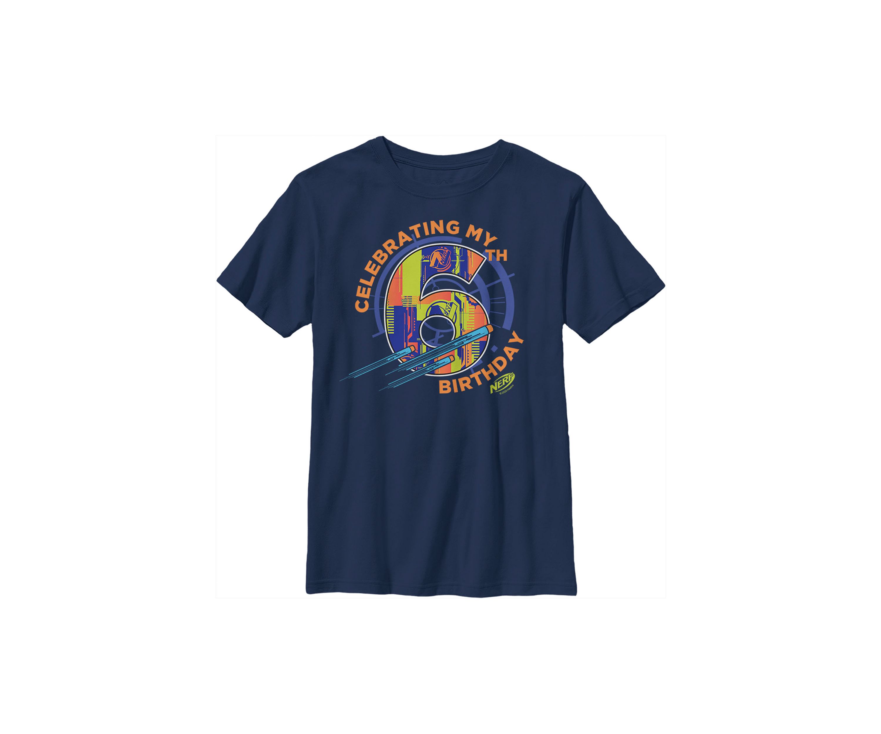 Boys 4-7  Sixth  Birthday Graphic T-Shirt