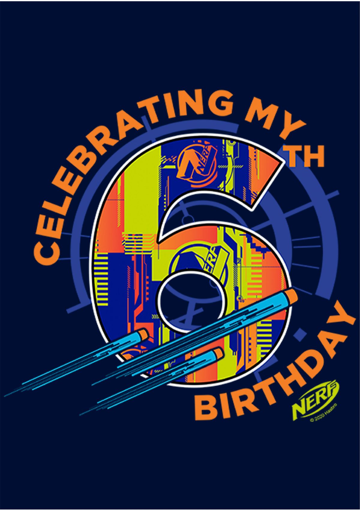 Boys 4-7  Sixth  Birthday Graphic T-Shirt